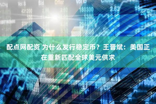 配点网配资 为什么发行稳定币？王晋斌：美国正在重新匹配全球美元供求